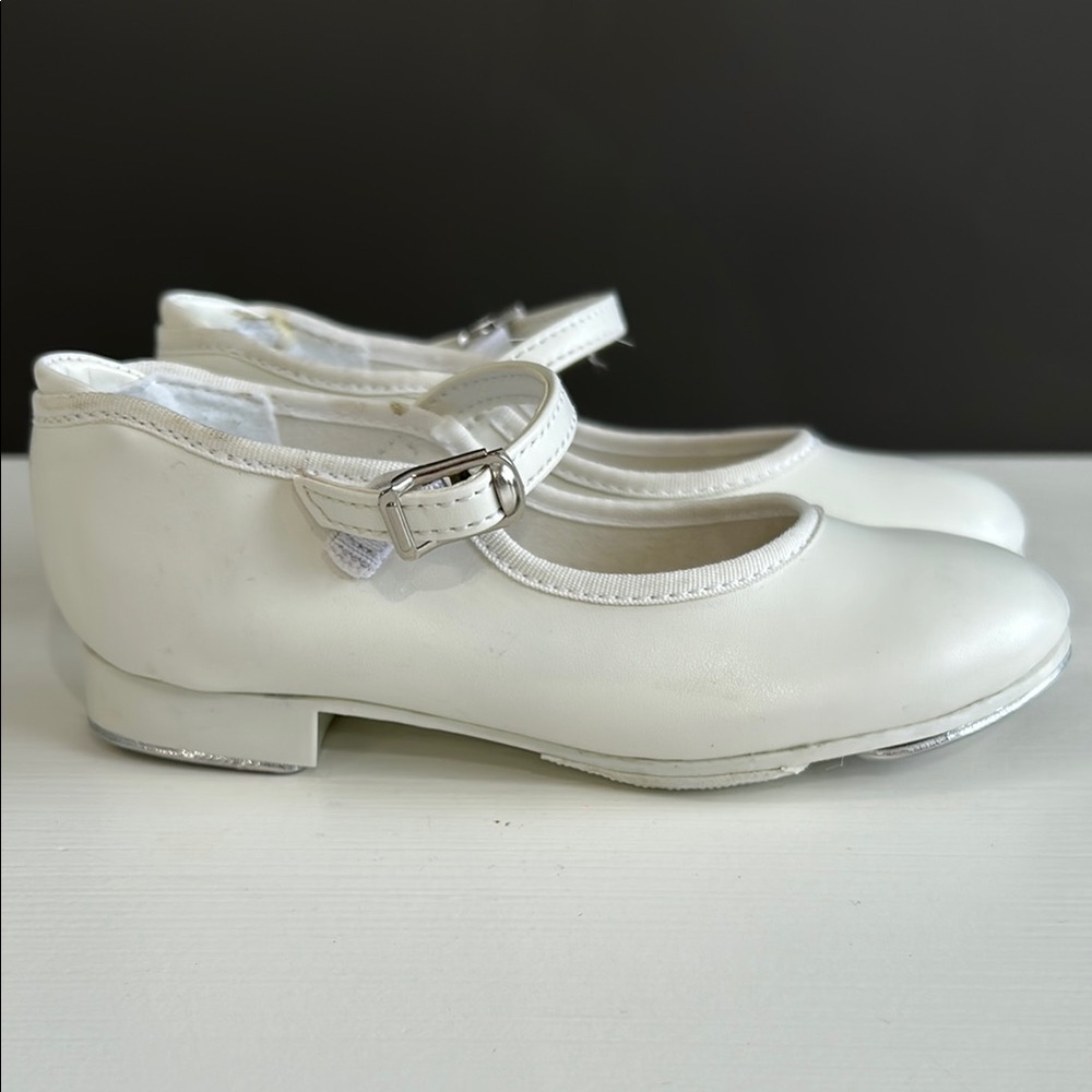 Little Girl’s White Tap Dance Shoes